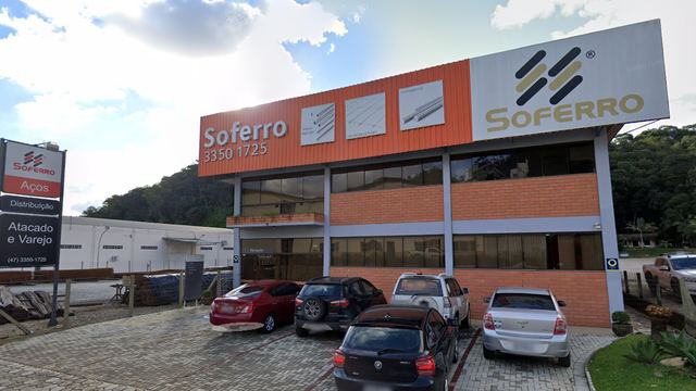 Fachada da unidade Soferro em Brusque, SC